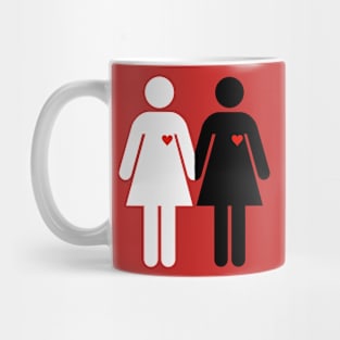 woman black and white Mug